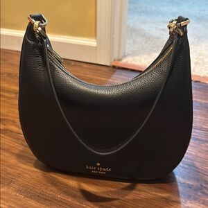 Kate Spade Black Hobo Bag Sleek Minimalist Design